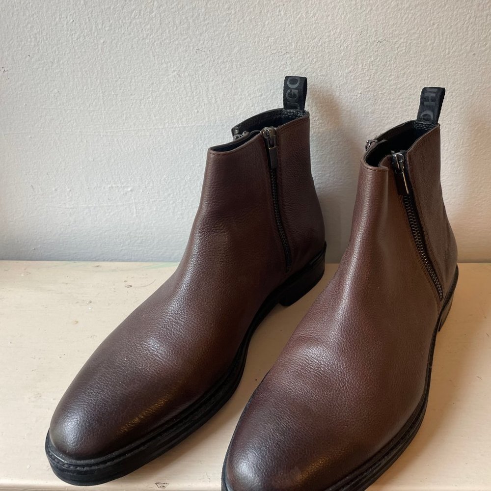 HUGO BOSS Ankle Boots UK 9 / US 10, Dark Brown